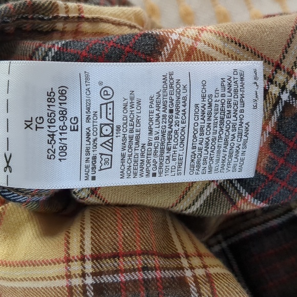 Banana Republic Distressed Dad Plaid sz XL - Picture 8 of 8